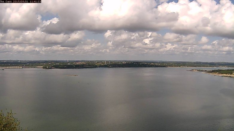 Lake Travis webcam, September 1, 2015 10:45 AM CT