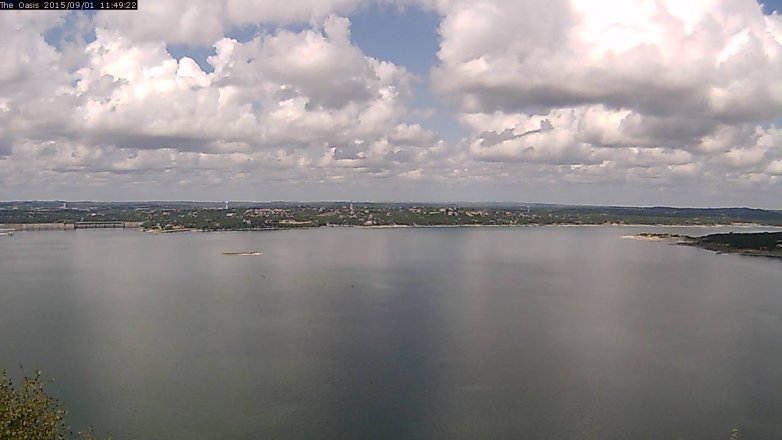 Lake Travis webcam, September 1, 2015 10:55 AM CT