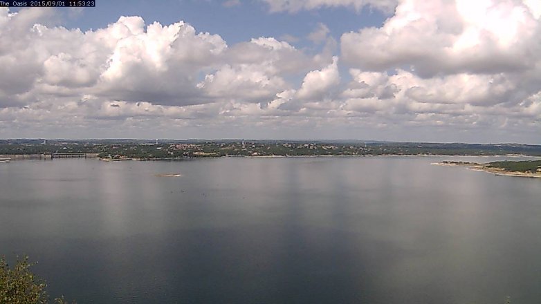 Lake Travis webcam, September 1, 2015 11:00 AM CT