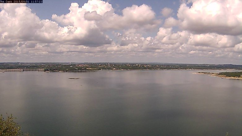 Lake Travis webcam, September 1, 2015 11:05 AM CT