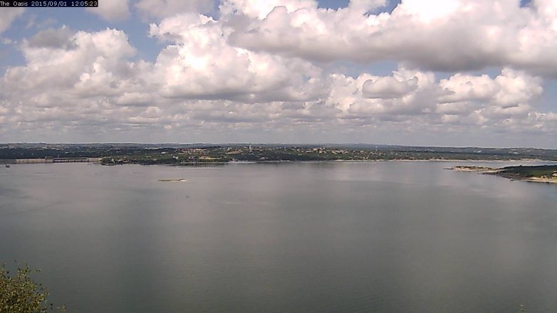 Lake Travis webcam, September 1, 2015 11:10 AM CT