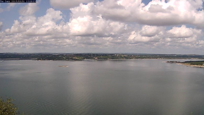 Lake Travis webcam, September 1, 2015 11:15 AM CT
