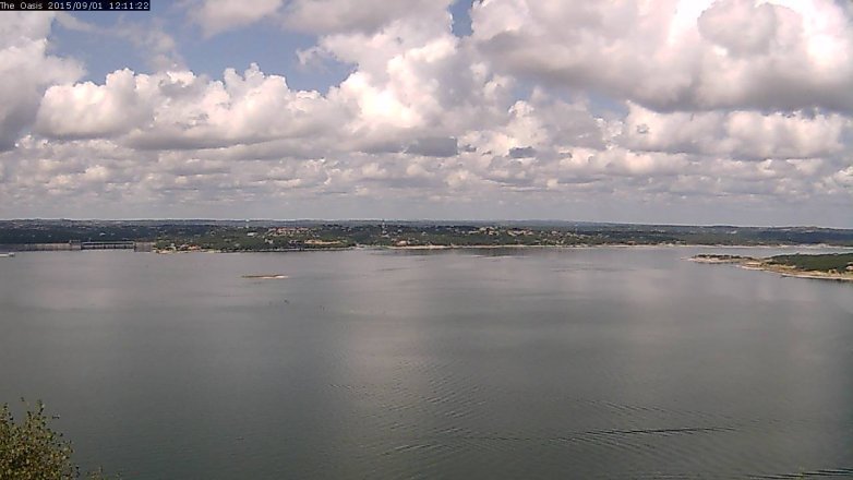 Lake Travis webcam, September 1, 2015 11:20 AM CT