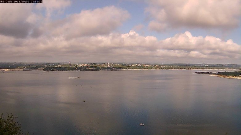 Lake Travis webcam, September 2, 2015 9:00 AM CT