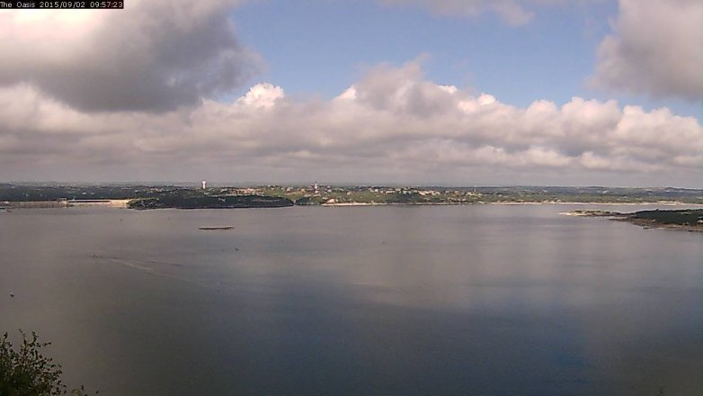 Lake Travis webcam, September 2, 2015 9:05 AM CT