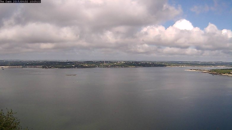 Lake Travis webcam, September 2, 2015 9:10 AM CT