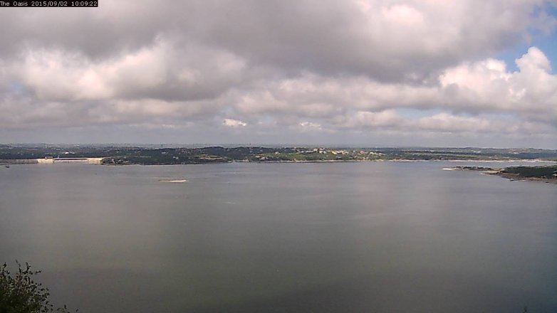 Lake Travis webcam, September 2, 2015 9:15 AM CT