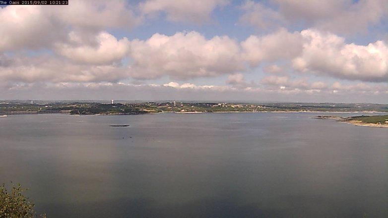Lake Travis webcam, September 2, 2015 9:25 AM CT