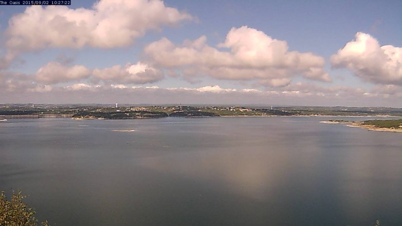Lake Travis webcam, September 2, 2015 9:35 AM CT
