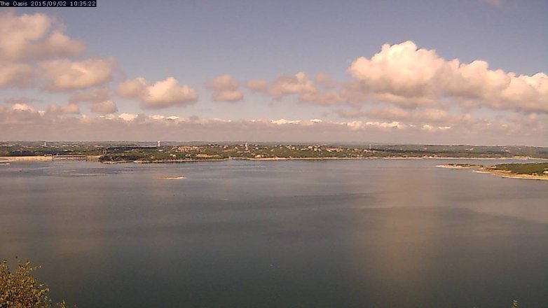 Lake Travis webcam, September 2, 2015 9:40 AM CT
