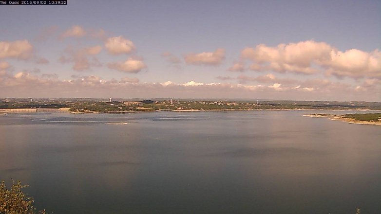 Lake Travis webcam, September 2, 2015 9:45 AM CT