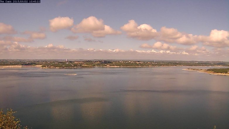 Lake Travis webcam, September 2, 2015 9:50 AM CT
