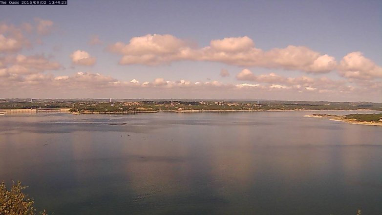 Lake Travis webcam, September 2, 2015 9:55 AM CT