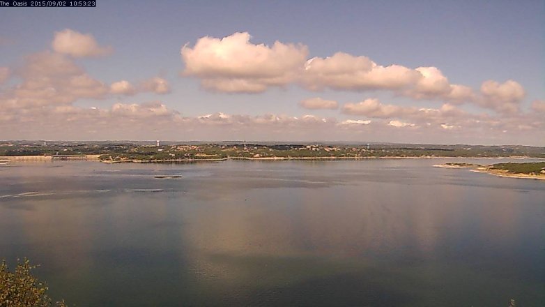 Lake Travis webcam, September 2, 2015 10:00 AM CT