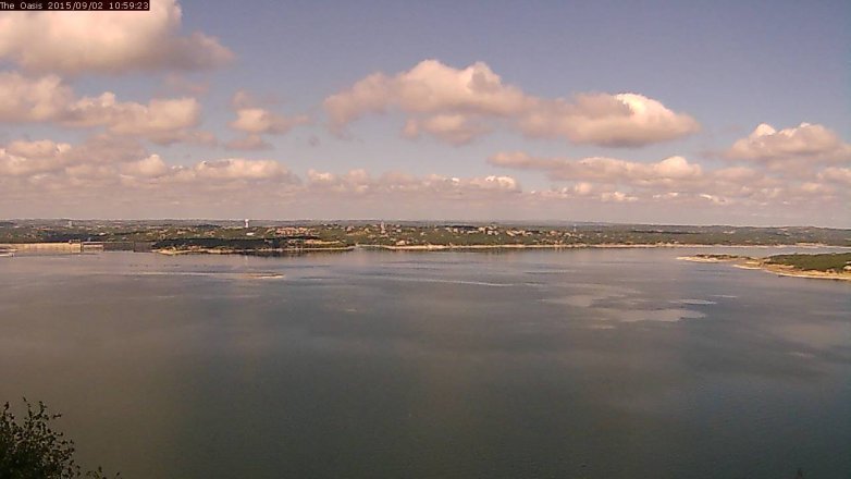 Lake Travis webcam, September 2, 2015 10:05 AM CT