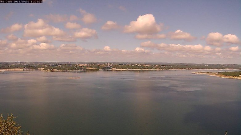 Lake Travis webcam, September 2, 2015 10:10 AM CT