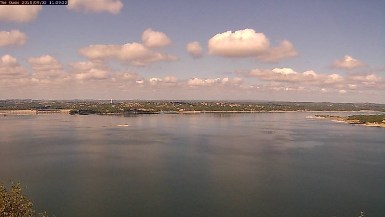 Lake Travis webcam, September 2, 2015 10:15 AM CT