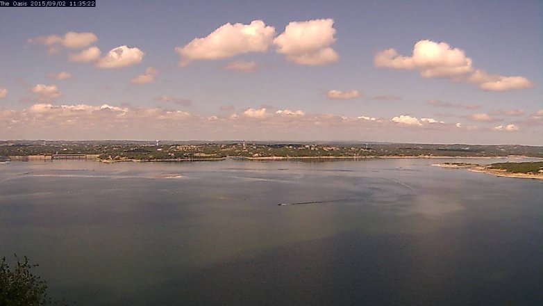 Lake Travis webcam, September 2, 2015 10:40 AM CT