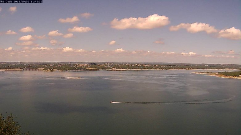Lake Travis webcam, September 2, 2015 10:50 AM CT