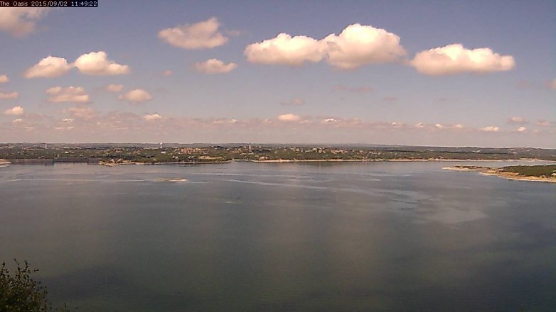 Lake Travis webcam, September 2, 2015 10:55 AM CT