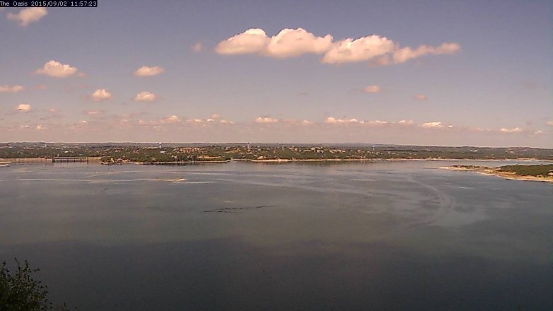 Lake Travis webcam, September 2, 2015 11:05 AM CT