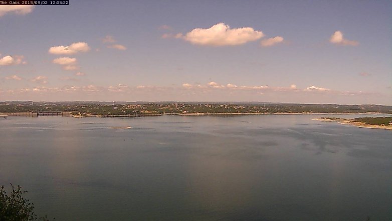 Lake Travis webcam, September 2, 2015 11:10 AM CT