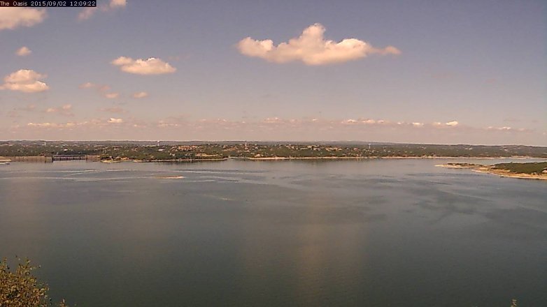 Lake Travis webcam, September 2, 2015 11:15 AM CT