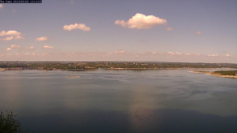 Lake Travis webcam, September 2, 2015 11:20 AM CT