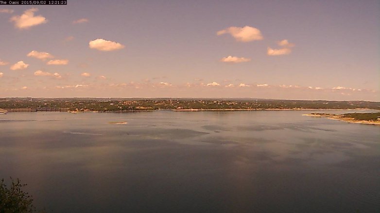 Lake Travis webcam, September 2, 2015 11:30 AM CT