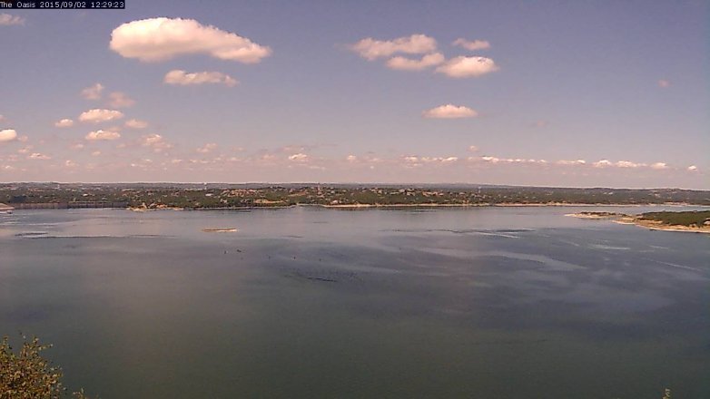 Lake Travis webcam, September 2, 2015 11:35 AM CT