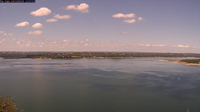 Lake Travis webcam, September 2, 2015 11:45 AM CT