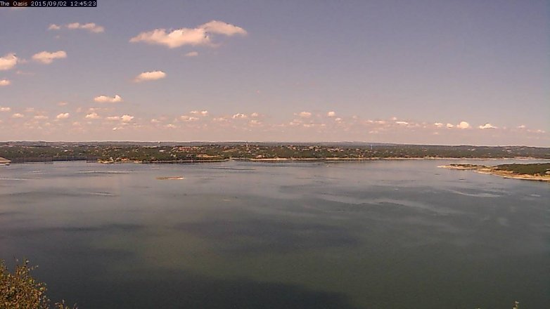 Lake Travis webcam, September 2, 2015 11:50 AM CT