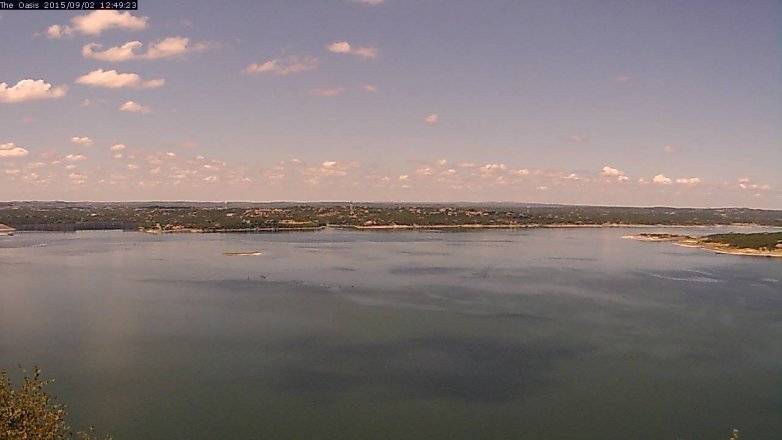 Lake Travis webcam, September 2, 2015 11:55 AM CT