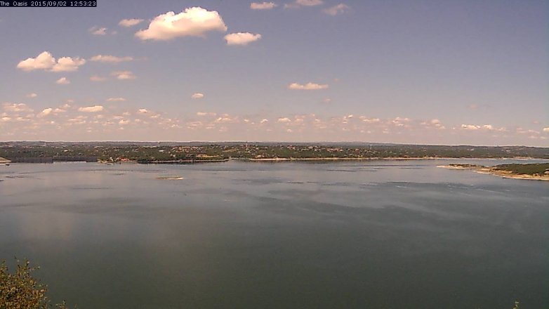 Lake Travis webcam, September 2, 2015 12:00 PM CT