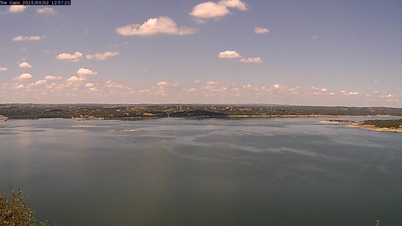 Lake Travis webcam, September 2, 2015 12:05 PM CT