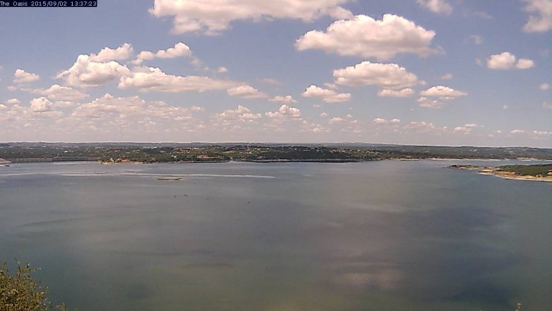 Lake Travis webcam, September 2, 2015 12:45 PM CT