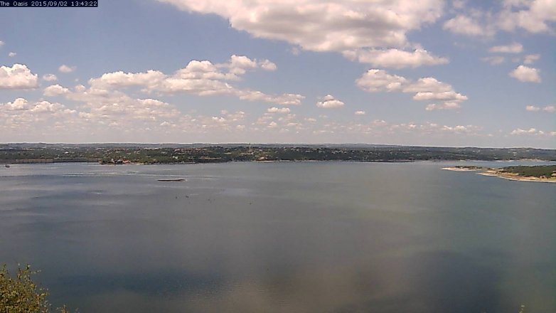 Lake Travis webcam, September 2, 2015 12:50 PM CT
