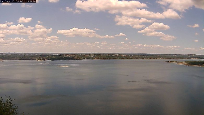 Lake Travis webcam, September 2, 2015 12:55 PM CT