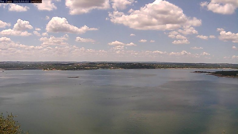 Lake Travis webcam, September 2, 2015 1:10 PM CT