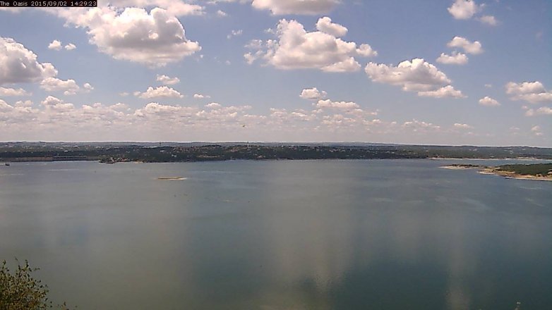 Lake Travis webcam, September 2, 2015 1:35 PM CT