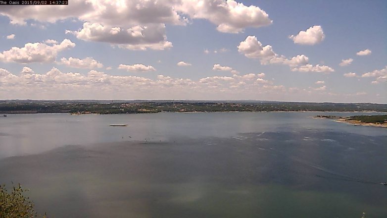 Lake Travis webcam, September 2, 2015 1:45 PM CT