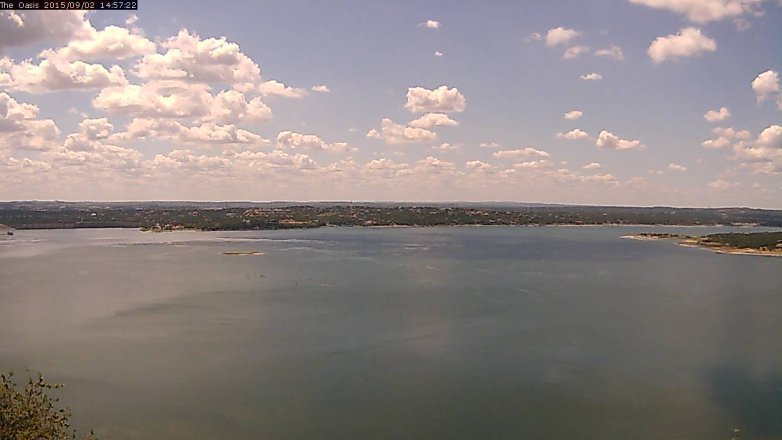 Lake Travis webcam, September 2, 2015 2:05 PM CT