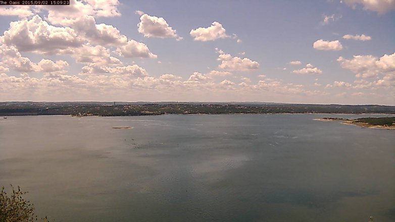 Lake Travis webcam, September 2, 2015 2:15 PM CT