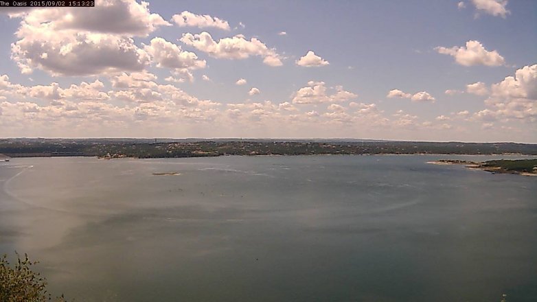 Lake Travis webcam, September 2, 2015 2:20 PM CT
