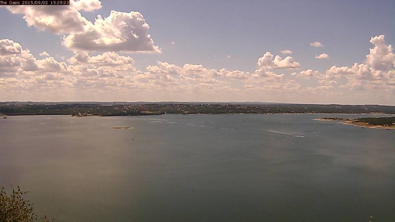 Lake Travis webcam, September 2, 2015 2:35 PM CT