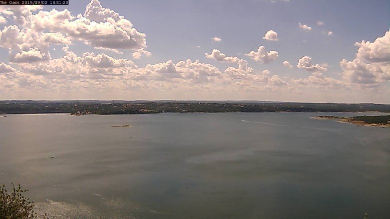 Lake Travis webcam, September 2, 2015 2:55 PM CT