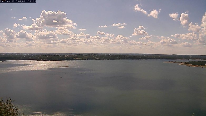 Lake Travis webcam, September 2, 2015 3:30 PM CT