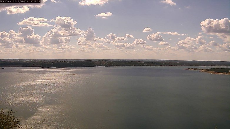 Lake Travis webcam, September 2, 2015 3:35 PM CT