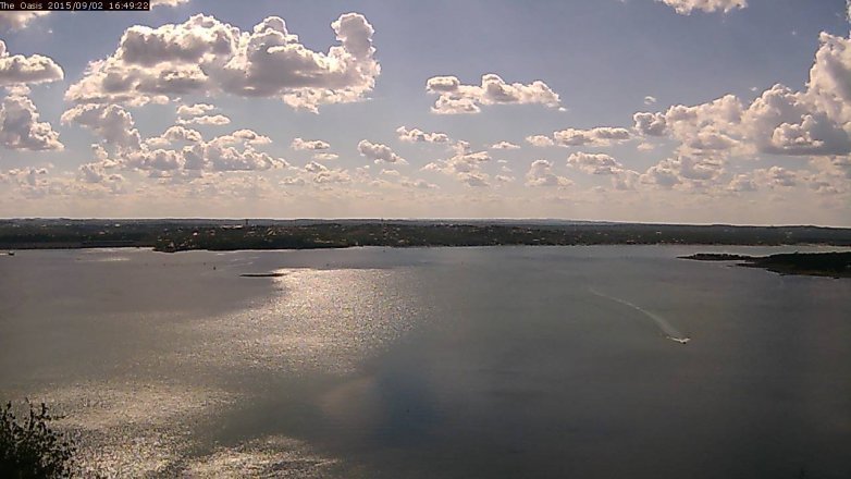 Lake Travis webcam, September 2, 2015 3:55 PM CT
