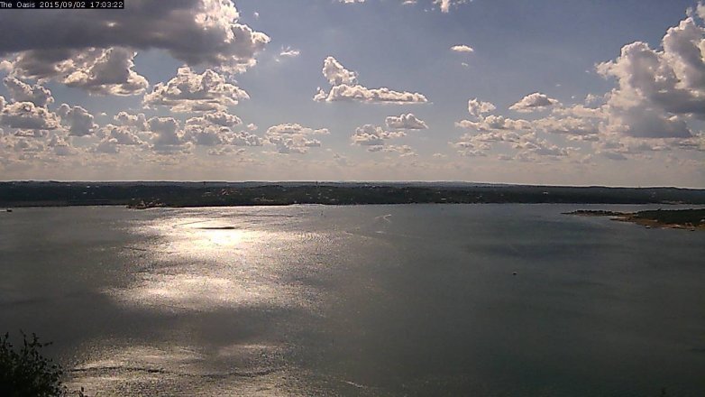 Lake Travis webcam, September 2, 2015 4:10 PM CT